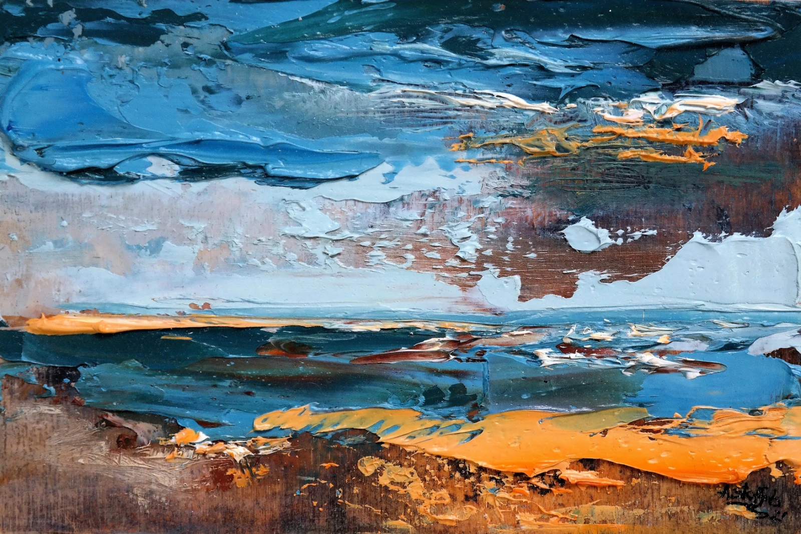 Abstract landscape impression 1 door Astrid Stoffels