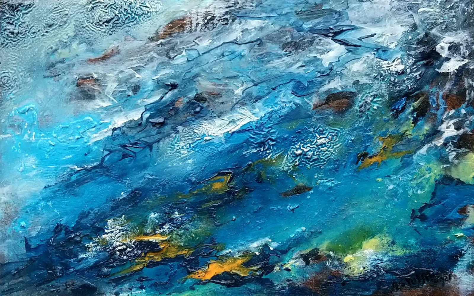Abstract landscape impression 6 door Astrid Stoffels