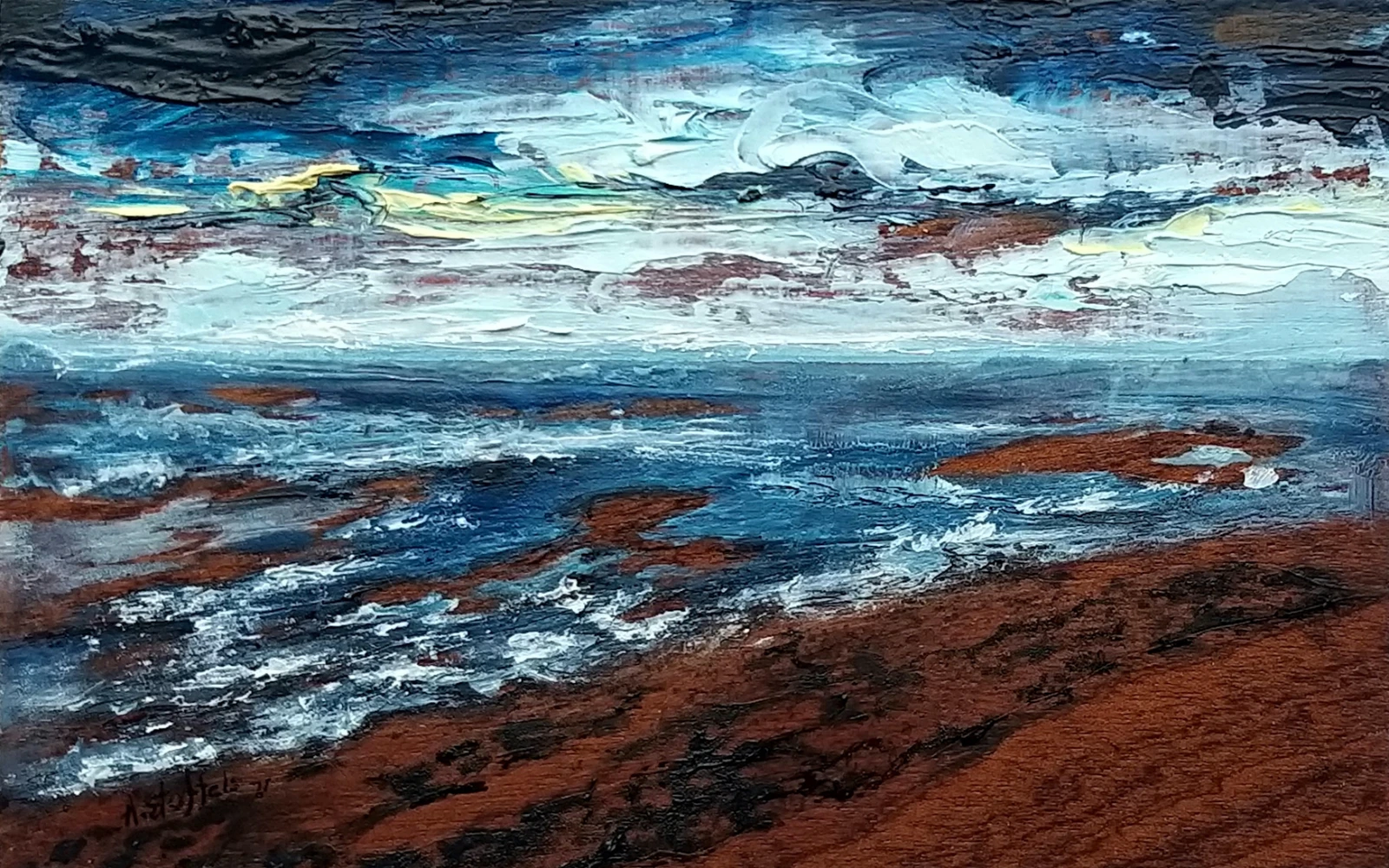 Abstract landscape impression 3 door Astrid Stoffels