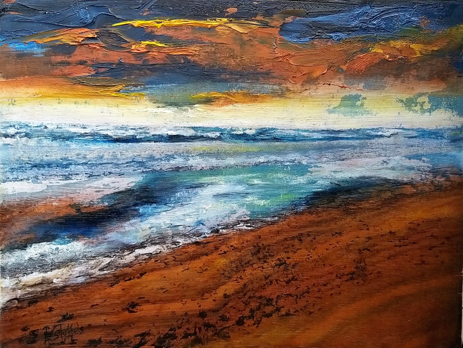 Abstract landscape impression 4 door Astrid Stoffels