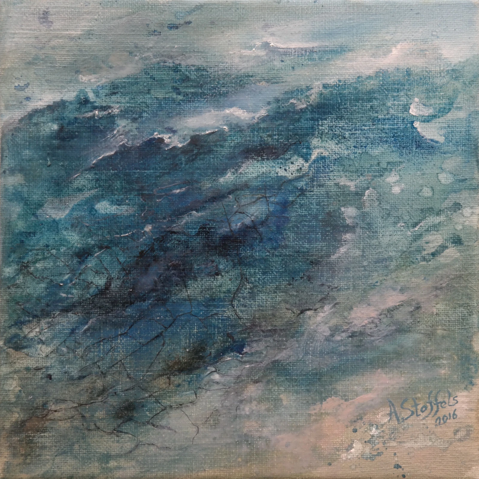 Human battle against nature VI by Astrid Stoffels