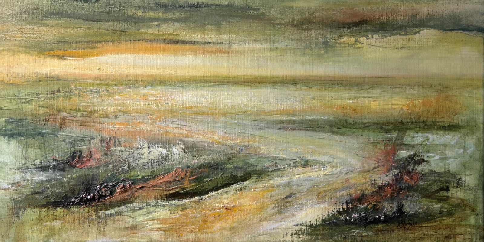 Green with a touch of gold 3 door Astrid Stoffels